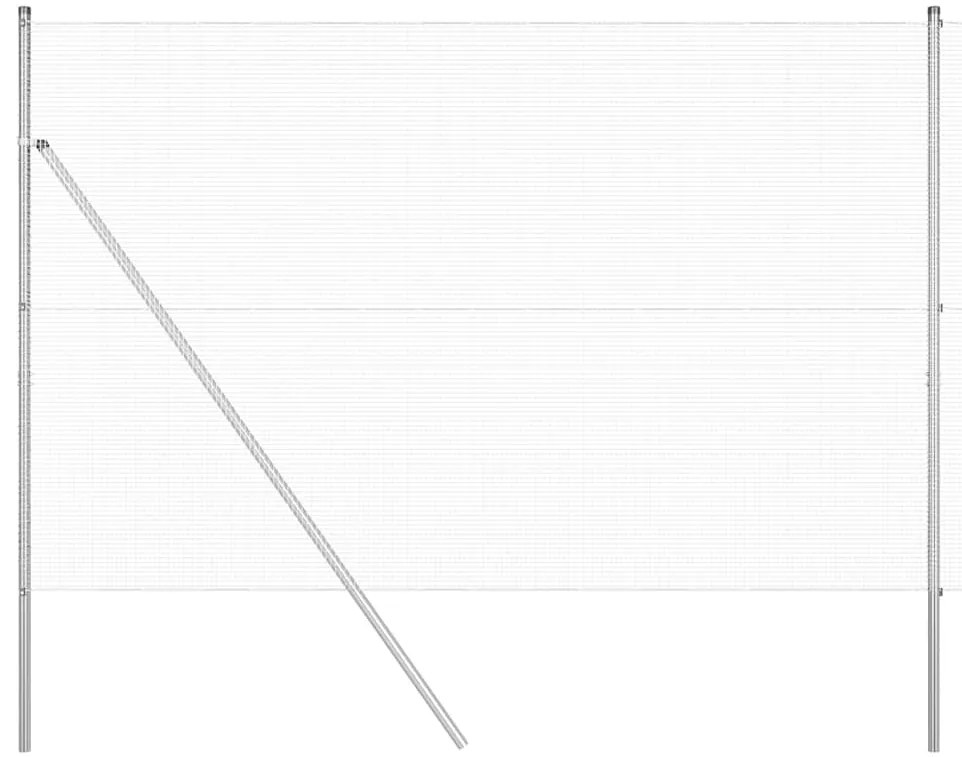 vidaXL Στύλος Περιφράξεων Ασημί 25 x 1,5 μ (12 x 12 mm πλέγμα) Ατσάλι