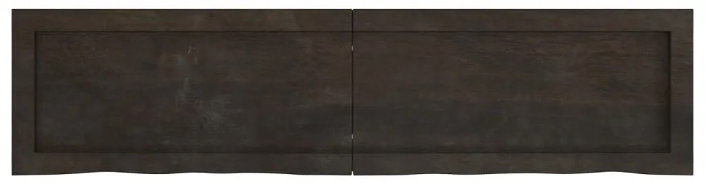 vidaXL Ράφι Τοίχου Σκούρο Καφέ 120x30x(2-4) εκ. Επεξ. Μασίφ Ξύλο Δρυός