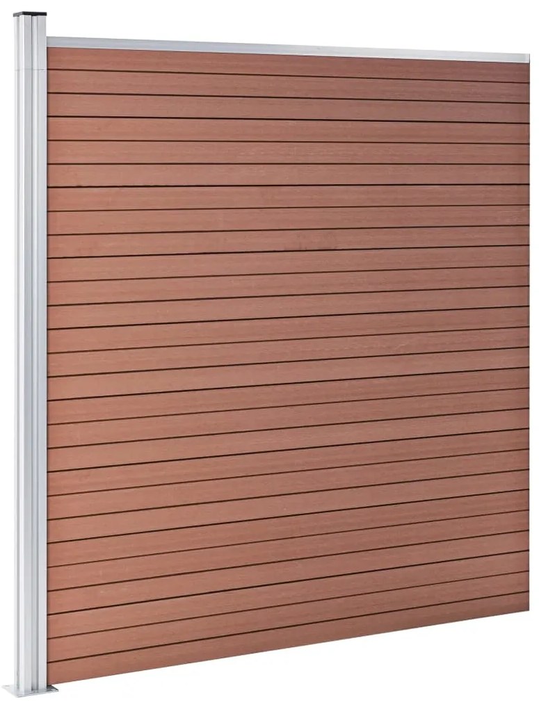 vidaXL Πάνελ Περίφραξης Καφέ 353 x 186 εκ. από WPC