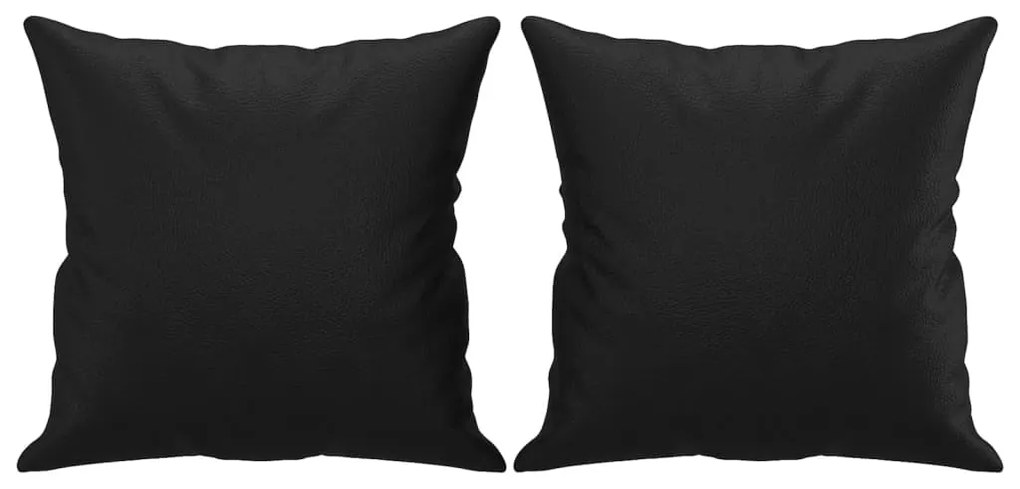 vidaXL Πολυθρόνες Σετ 2 Τεμαχίων Μαύρο Συνθετικό Δέρμα με Μαξιλάρια