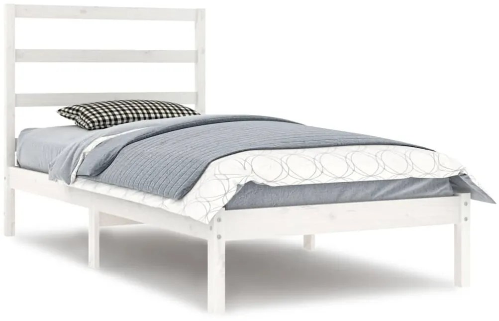 vidaXL Σκελετός Κρεβ. Χωρίς Στρώμα Λευκό 90x200 εκ Μασίφ Πεύκο