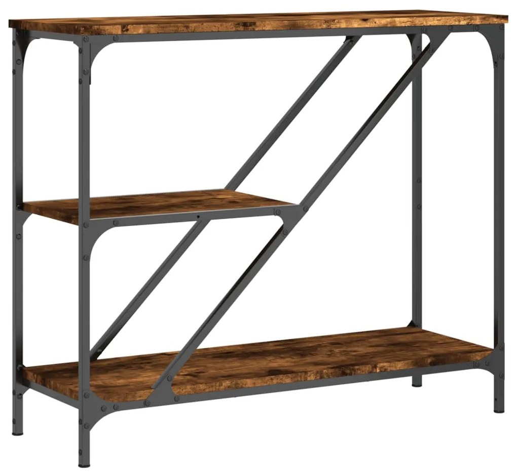 vidaXL Τραπέζι Κονσόλα Καπνιστή Δρυς 88,5x30x75 εκ. Επεξεργασμένο Ξύλο