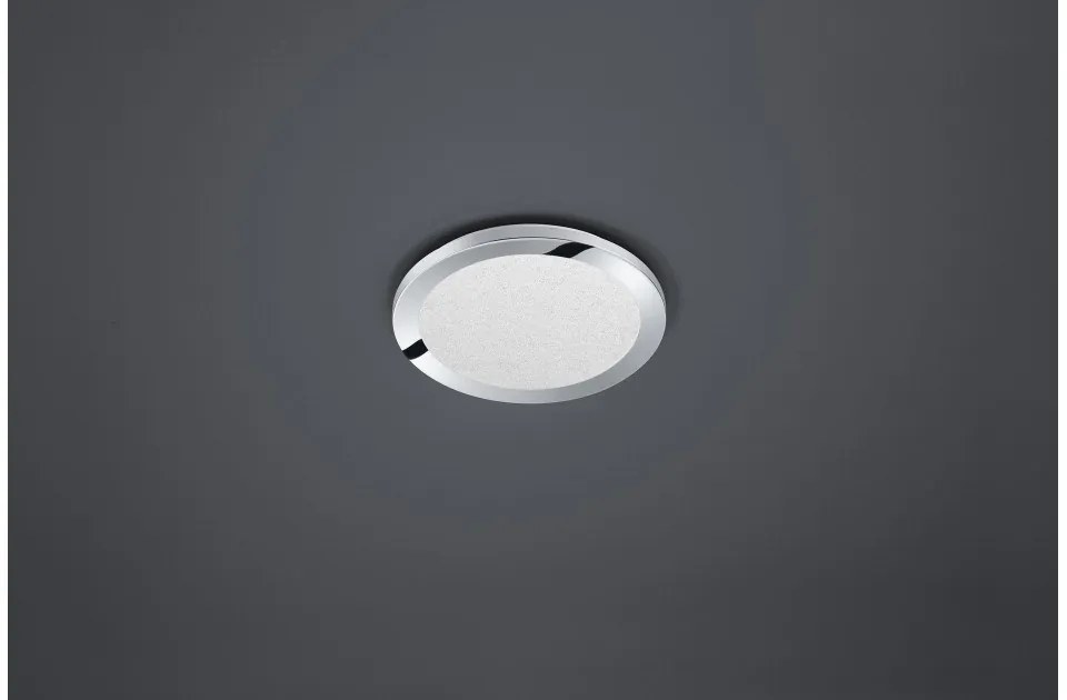 Πλαφονιέρα Φωτιστικό Οροφής LED 13W Χρώμιο IP44 Dimmer Εφέ Κρυστάλλου Cesar 656411506 Trio Lighting-656411506-Χρώμιο 656411506