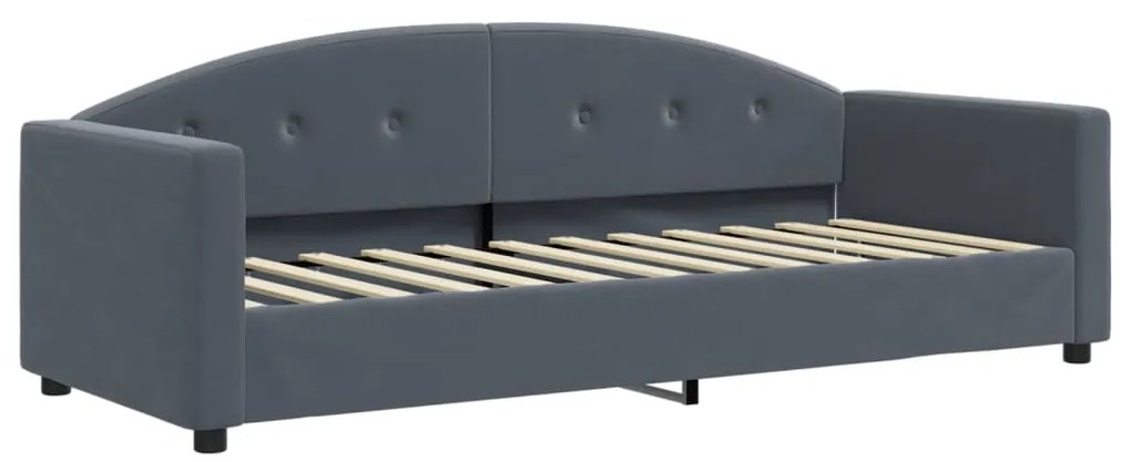 vidaXL Καναπές Κρεβάτι Σκούρο Γκρι 80 x 200 εκ. Βελούδινος