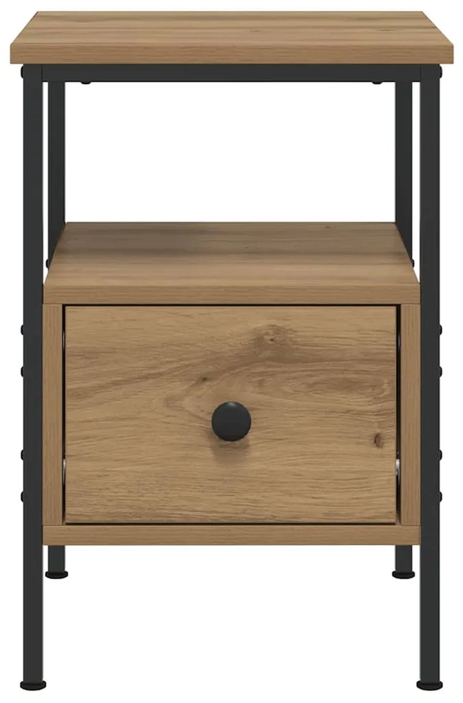 vidaXL Κομοδίνο Αρτισιανή Δρυς 34x36x50 εκ. από Επεξεργασμένο Ξύλο