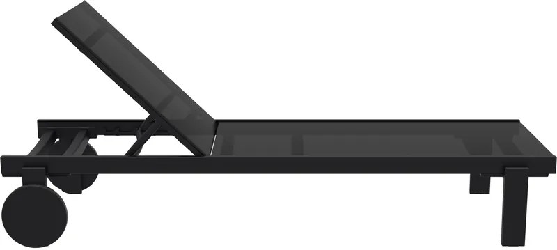 CASABLANCA ΞΑΠΛΩΣΤΡΑ BLACK/BLACK ΑΛΟΥΜ-ΠΟΛ/ΝΙΟΥ 74X190X31εκ.