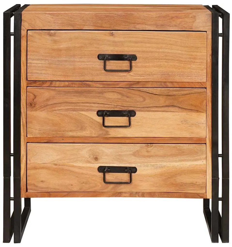 vidaXL Πλαϊνό γραφείο Καφέ 66 x 33 x 70 εκ. Στερεό Ξύλο Ακακίας