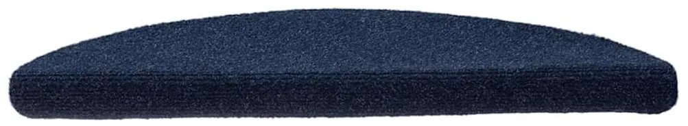 vidaXL Πατάκια Σκαλιών Αυτοκόλλητα 15 τεμ. Μπλε Μπεζ 56x17x3 εκ. Ημίκυκλα