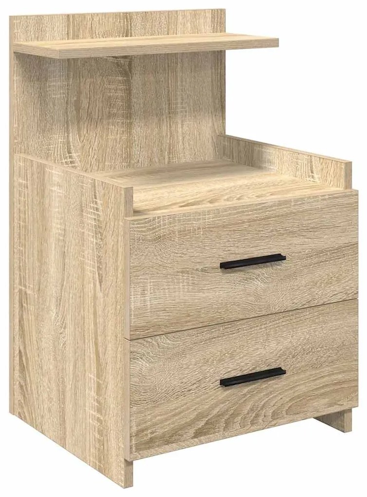 vidaXL Κομοδίνα 2 τεμ. με 2 Συρτάρια, Χρώμα Sonoma Δρυς 40x36,5x62 εκ.