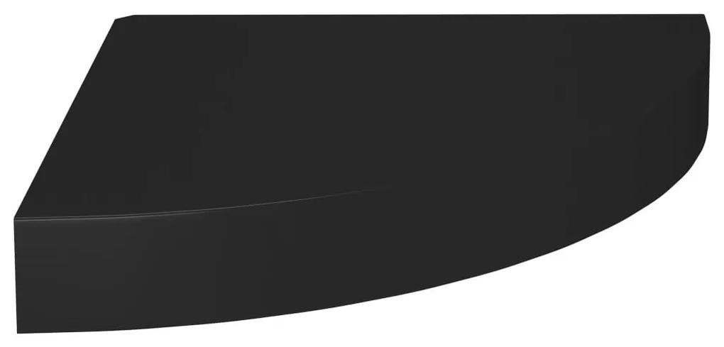 Ράφια Τοίχου 2 τεμ. Μαύρα 25x25x3,8 εκ. από MDF - Μαύρο