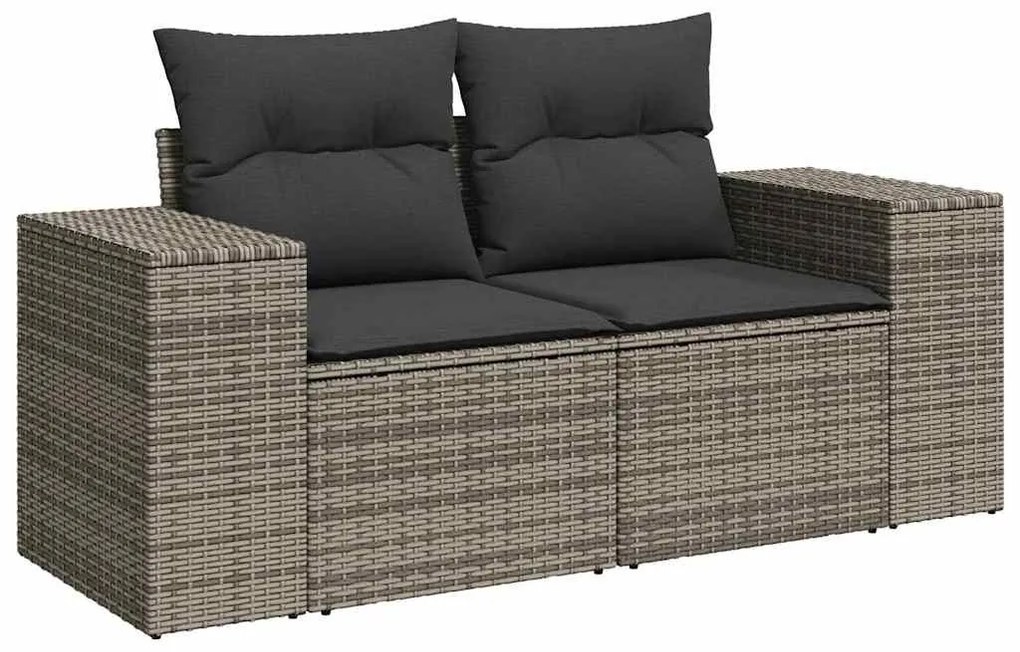 vidaXL Σετ Καναπέ Κήπου με μαξιλάρι 13 pcs Γκρι 90 x 55 x 71 cm