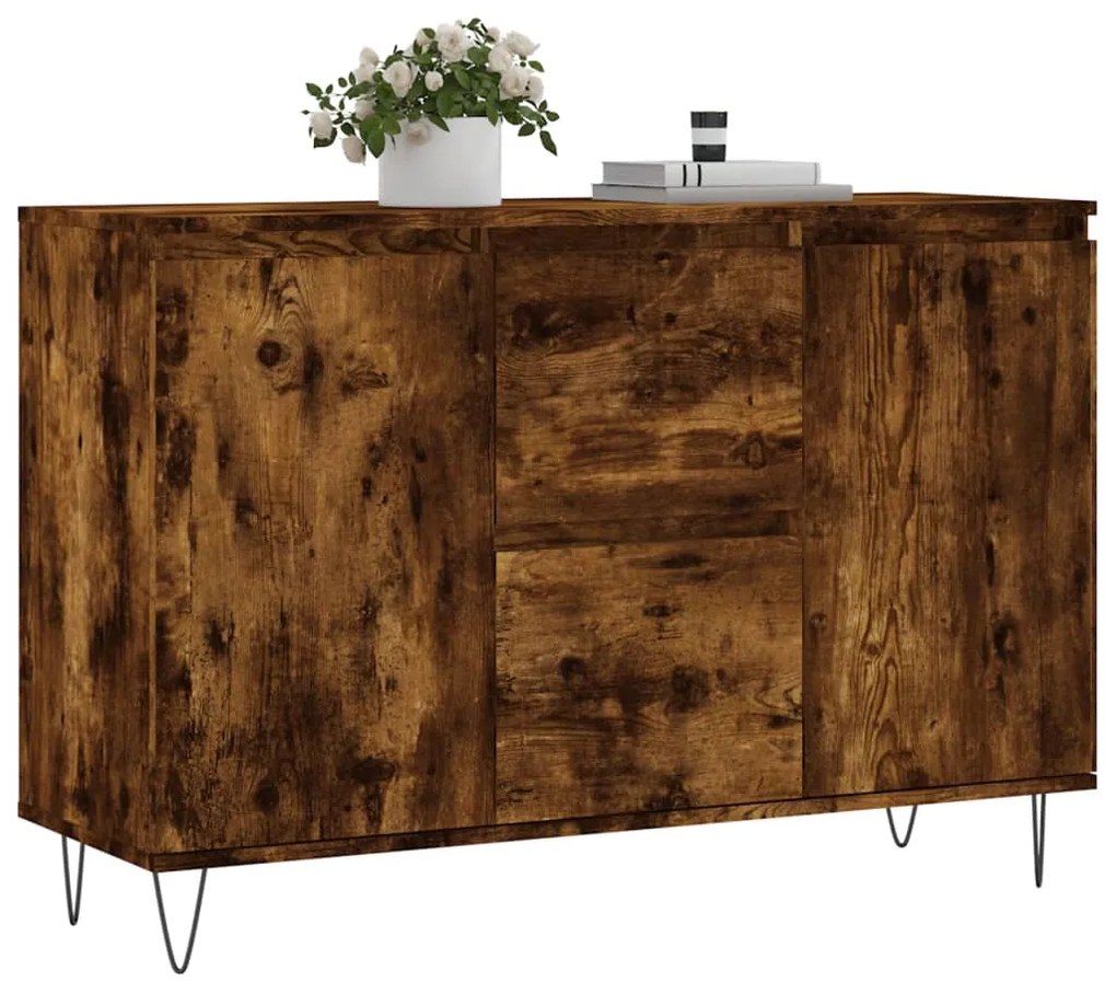 vidaXL Ντουλάπι Καπνιστή Δρυς 101,5x35x70 εκ. από Επεξεργασμένο Ξύλο