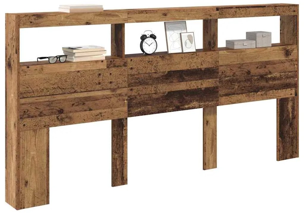 vidaXL Κεφαλάρι Παλιό Ξύλο 200 x 17 x 102 cm Επεξεργασμένο ξύλο