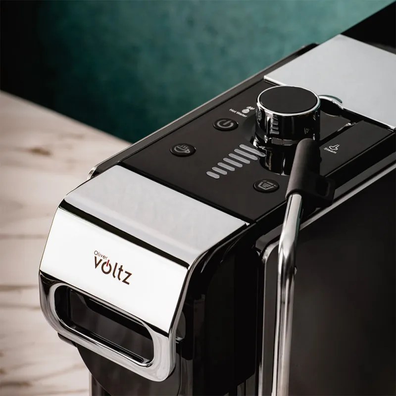 Μηχανή Espreso για mliano cafe και κάψουλες 8in1 Oliver Voltz OV51171N8M, 1450W, 1 λίτρο, 5 προσαρμογείς, 19 bar, Cernen