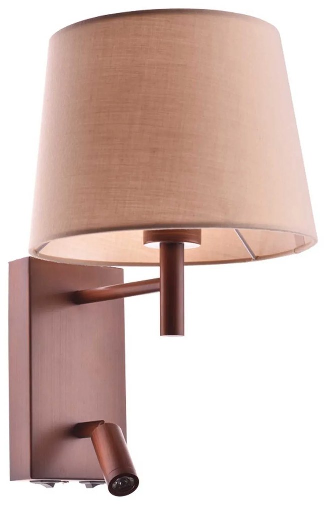 Φωτιστικό Τοίχου Mix &amp; Match OD5617WDLED Brown Metal, Fabric