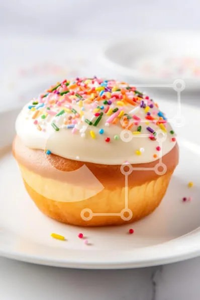 Intra Συλλεκτικό Ξύλινο Παζλ Plywood  4mm - Λαχταριστό Cupcake με Πασπαλίσματα Σε Ξύλινο Κουτί - Διαστάσεις: 10x10 cm – 25 κομμάτια