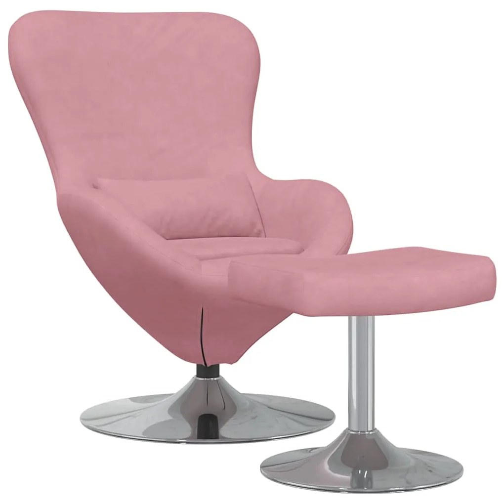 vidaXL Κάθισμα-αυγό 2 pcs Ροζ 63 x 73 x 90 εκ Βελούδο
