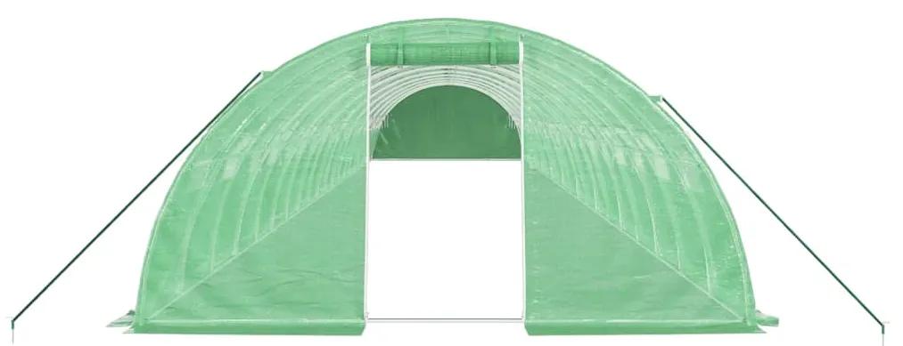 vidaXL Θερμοκήπιο Πράσινο 80 μ² 20 x 4 x 2 μ. με Ατσάλινο Πλαίσιο
