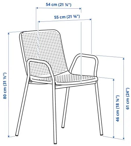 TORPARÖ καρέκλα με μπράτσα, εσωτερικού/εξωτερικού χώρου 305.185.29