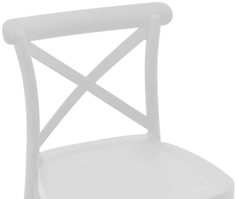 Σκαμπό μπαρ Crossie pakoworld pp λευκό 44x39x103εκ