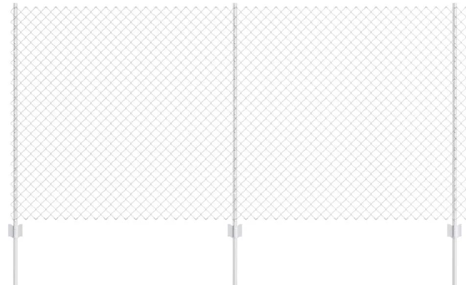 vidaXL Τεντώτο με στήριγμα Ασημί 1,2 x 10 m Ατσάλι