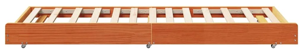 vidaXL Σκελετός Κρεβατιού Καφέ 90 x 190 cm Μασίφ ξύλο πεύκου
