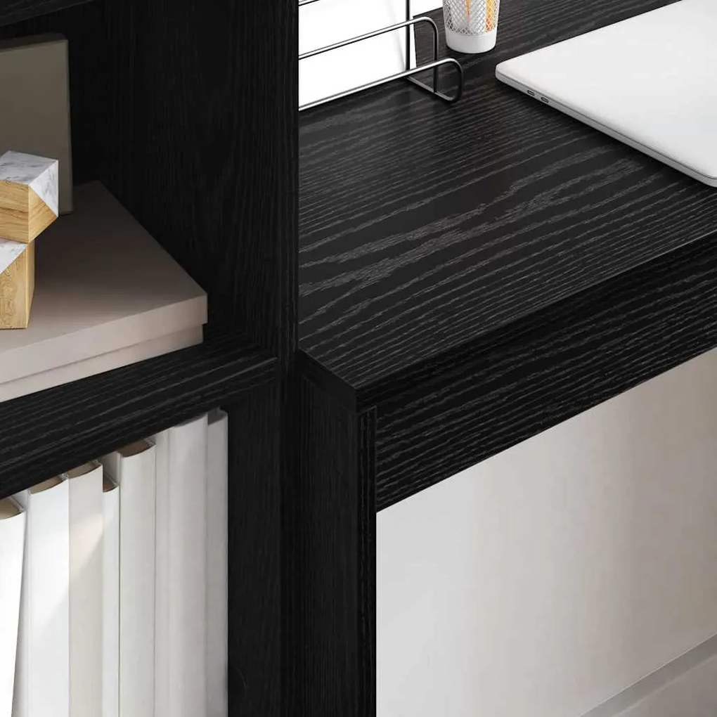 vidaXL Γραφείο Άλλο Μαύρη δρυς 80 x 40 x 76 εκ. Επεξεργασμένο ξύλο