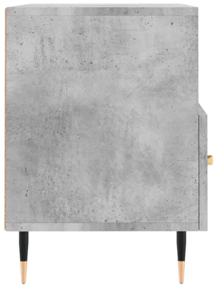 vidaXL Έπιπλο Τηλεόρασης Γκρι Σκυροδέματος 80x36x50 εκ. Επεξεργ. Ξύλο