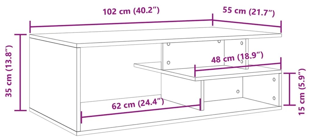 ΤΡΑΠΕΖΑΚΙ ΣΑΛΟΝΙΟΥ SONOMA ΔΡΥΣ 102X55X35 ΕΚ. ΕΠΕΞΕΡΓΑΣΜΕΝΟ ΞΥΛΟ 848012