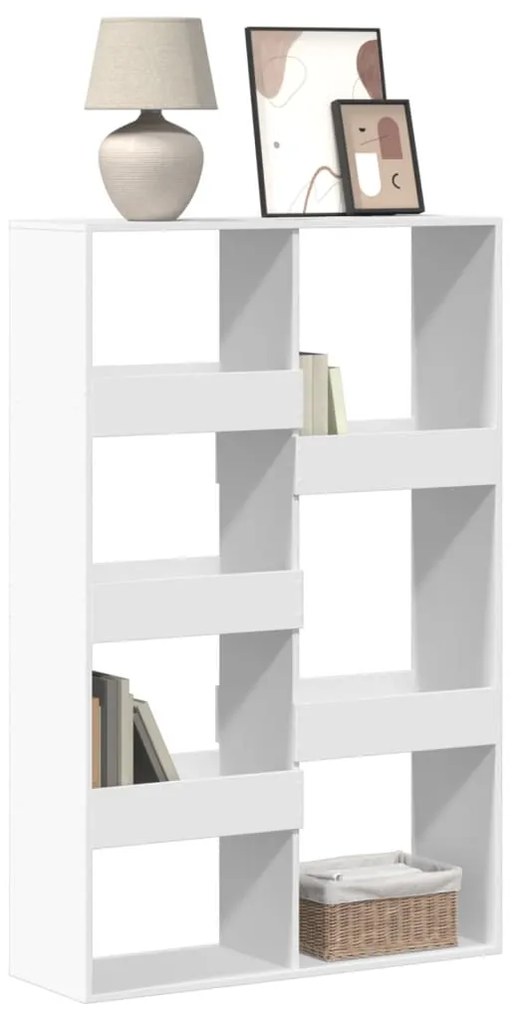 Βιβλιοθήκη Λευκή 100x33x155,5 εκ. από Επεξεργασμένο Ξύλο