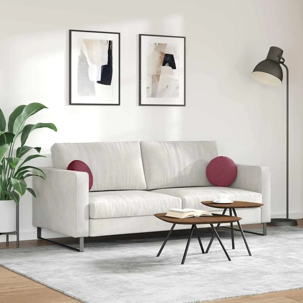 vidaXL Μαξιλάρια καθισμάτων 2 pcs Κόκκινο Ø30 x 13 εκ ύφασμα