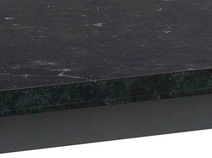 Τραπέζι Oakland 785, Μαύρο, Μαύρο μάρμαρο, 74x90x160cm, 35 kg, Ινοσανίδες μέσης πυκνότητας, Μέταλλο | Epipla1.gr
