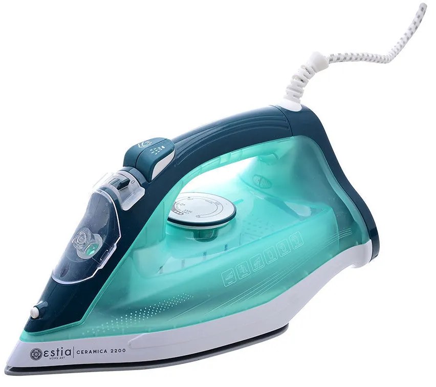 Estia 06-14100 Ceramica Σίδερο Ατμού 2200W με Κεραμική Πλάκα και Συνεχόμενη Παροχή 20gr/min