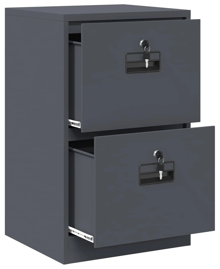 vidaXL Ντουλάπα Αρχείων με συρτάρι με ράφι Ανθρακί 44 x 50 x 106.5 εκ