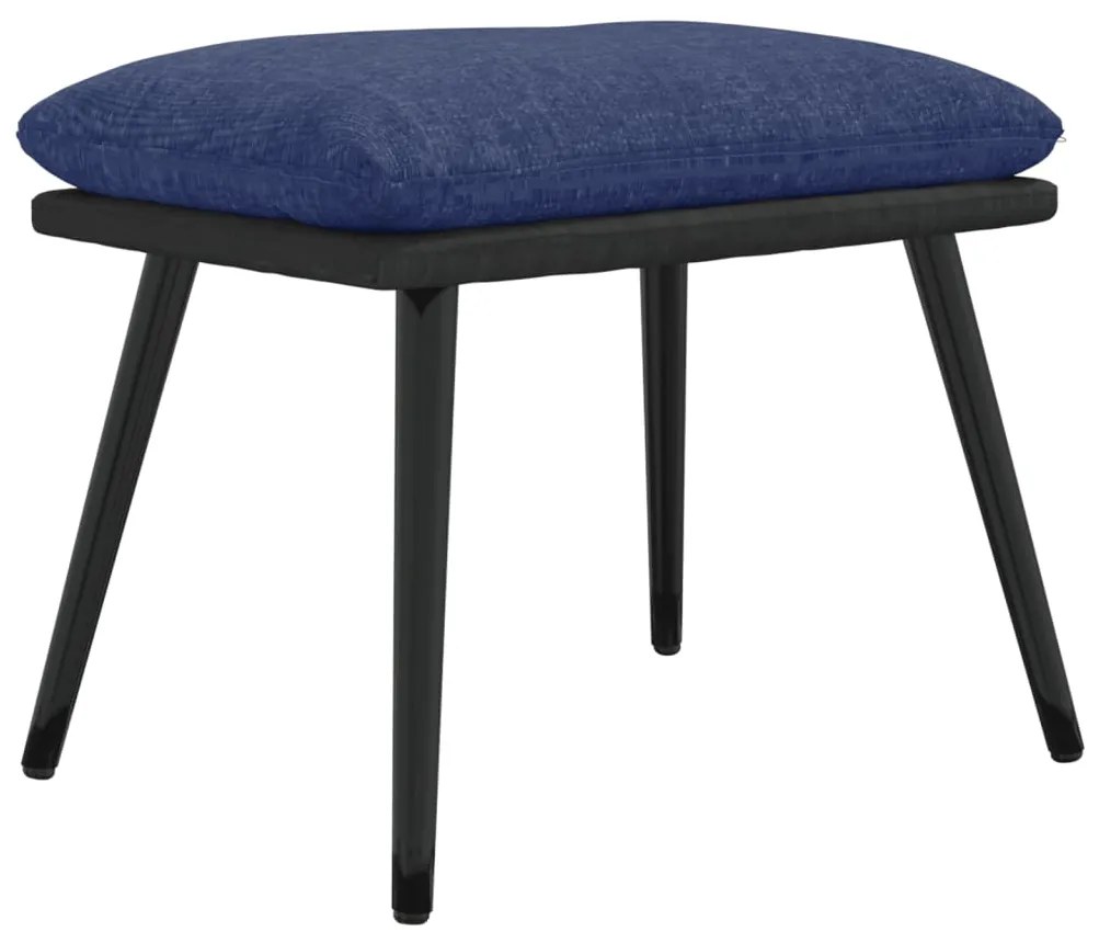 vidaXL Υποπόδιο Μπλε 45x29,5x35 εκ. Ύφασμα & Συνθετικό Δέρμα