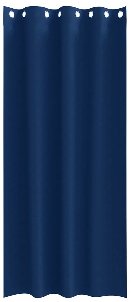 vidaXL Κουρτίνες 2 pcs Σκούρο Μπλε 245 x 140 εκ. Πολυεστέρας