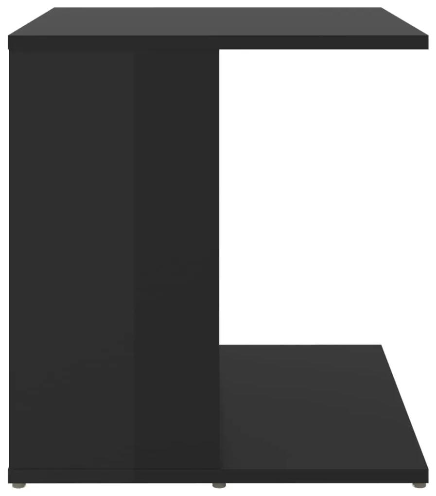 vidaXL Τραπέζι Βοηθητικό Γυαλιστερό Μαύρο 45 x 45 x 48 εκ. Μοριοσανίδα