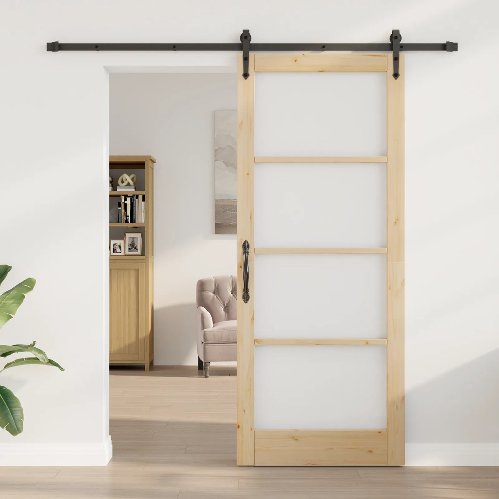 vidaXL Συρόμενη Πόρτα με Σετ Υλικών 'ORKDAL'86x211 cm