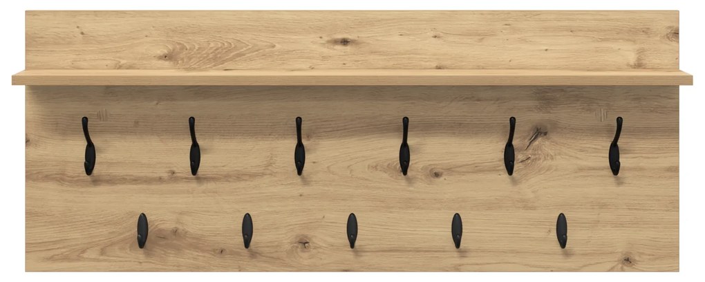 vidaXL Τοίχου Κρεμάστρα με ράφι με αποθήκευση artisan δρυς 100 x 40 x 12 εκ