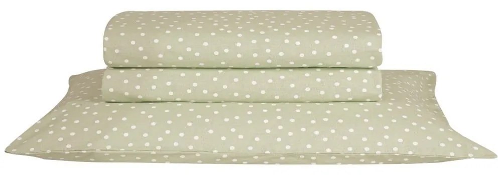 Σεντόνι Leyla 21 Light Green Kentia Μονό 160x270cm 100% Βαμβάκι