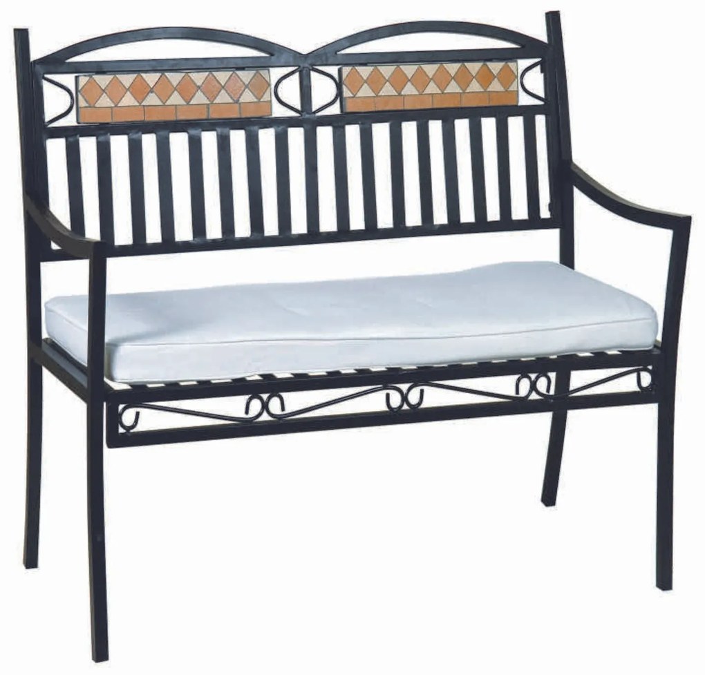 Καναπές 2 Θέσεων BS068-010 123X57X89cm Black-Brown Διθέσιος