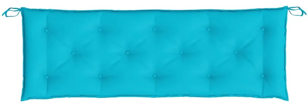 vidaXL Μαξιλάρια Πάγκου Κήπου 2 τεμ. Τιρκουάζ 150x50x7 εκ. Υφασμάτινα