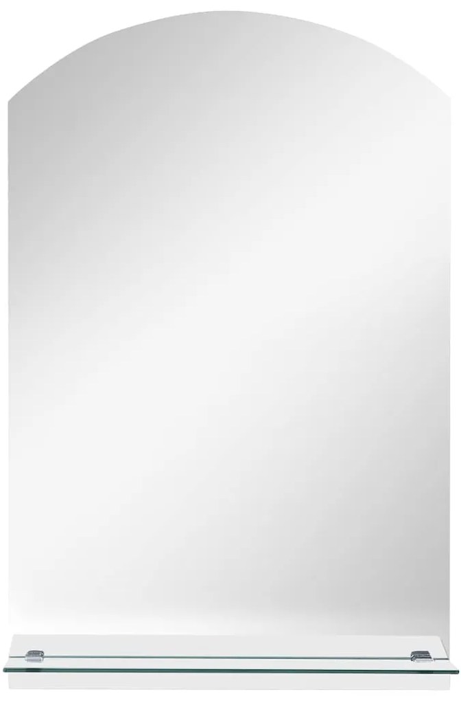 vidaXL Καθρέφτης Τοίχου με Ράφι 20 x 40 εκ. από Ψημένο Γυαλί