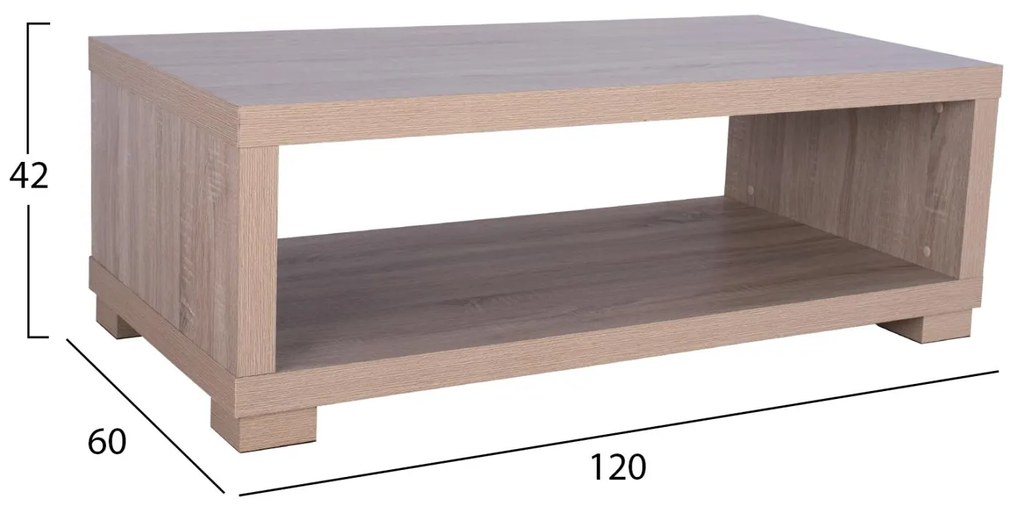 Τραπεζάκι σαλονιού SALEM Sonama Oak 120x60x42 εκ. 120x60x42 εκ.