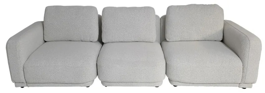 Artekko Cloud Λευκός Υφασμάτινος Μπουκλέ Πολυμορφικός Τριθέσιος Καναπές με 3 Ανεξάρτητα Κομμάτια (98x95x68)cm (80x93x68)cm (98x95x68)cm 3pcs Artekko 735-2212