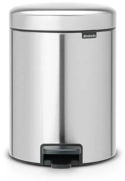 Brabantia 649016 Κάδος με πεντάλ 5L, Matt Steel Fingerprint Proof