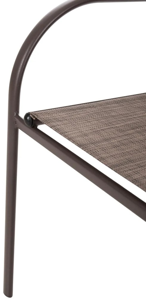 Καρέκλα - Πολυθρόνα REDAN C5976.05 Καφέ Μεταλλική με Textilene 55x57x88Υεκ. 55x60x88 εκ.