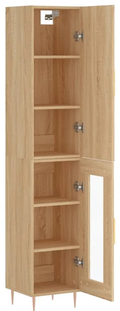 vidaXL Μπουφές Sonoma δρυς 34,5 x 34 x 180 εκ. από Επεξεργασμένο Ξύλο