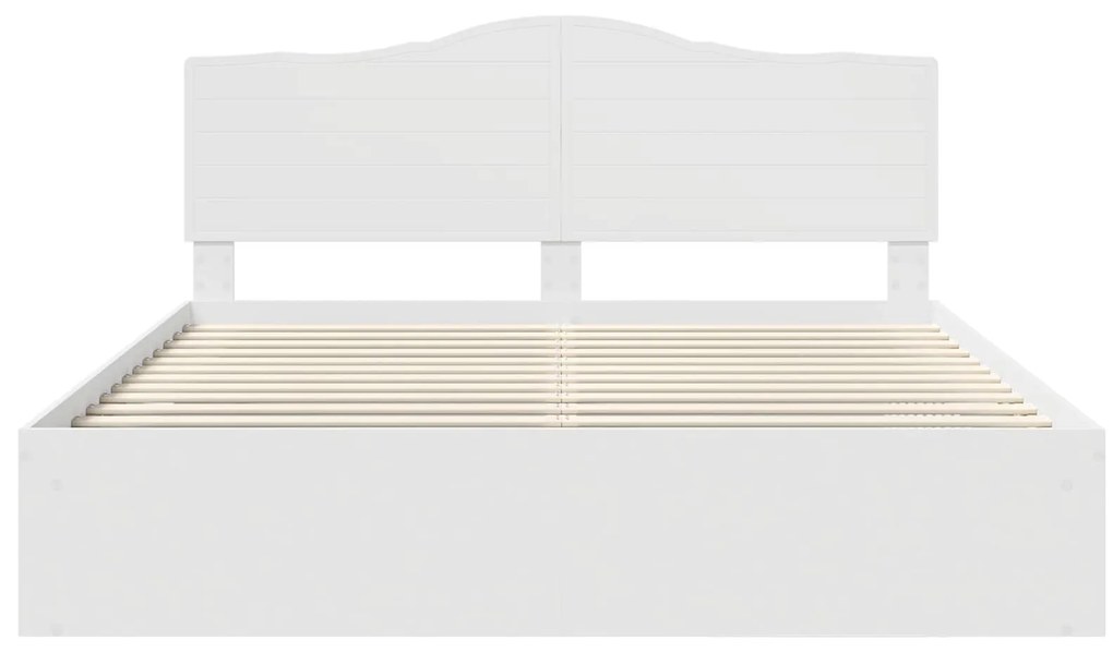vidaXL Σκελετός Κρεβατιού Λευκό 180 x 200 cm Στερεά ξυλεία πεύκου