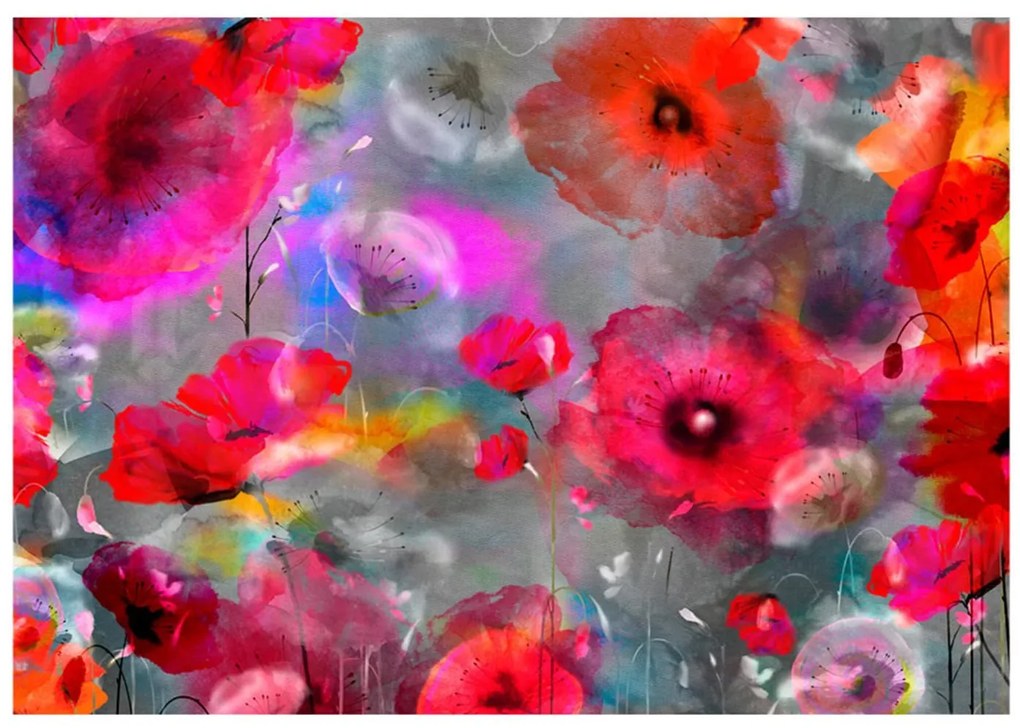 Φωτοταπετσαρία - Painted Poppies 150x105